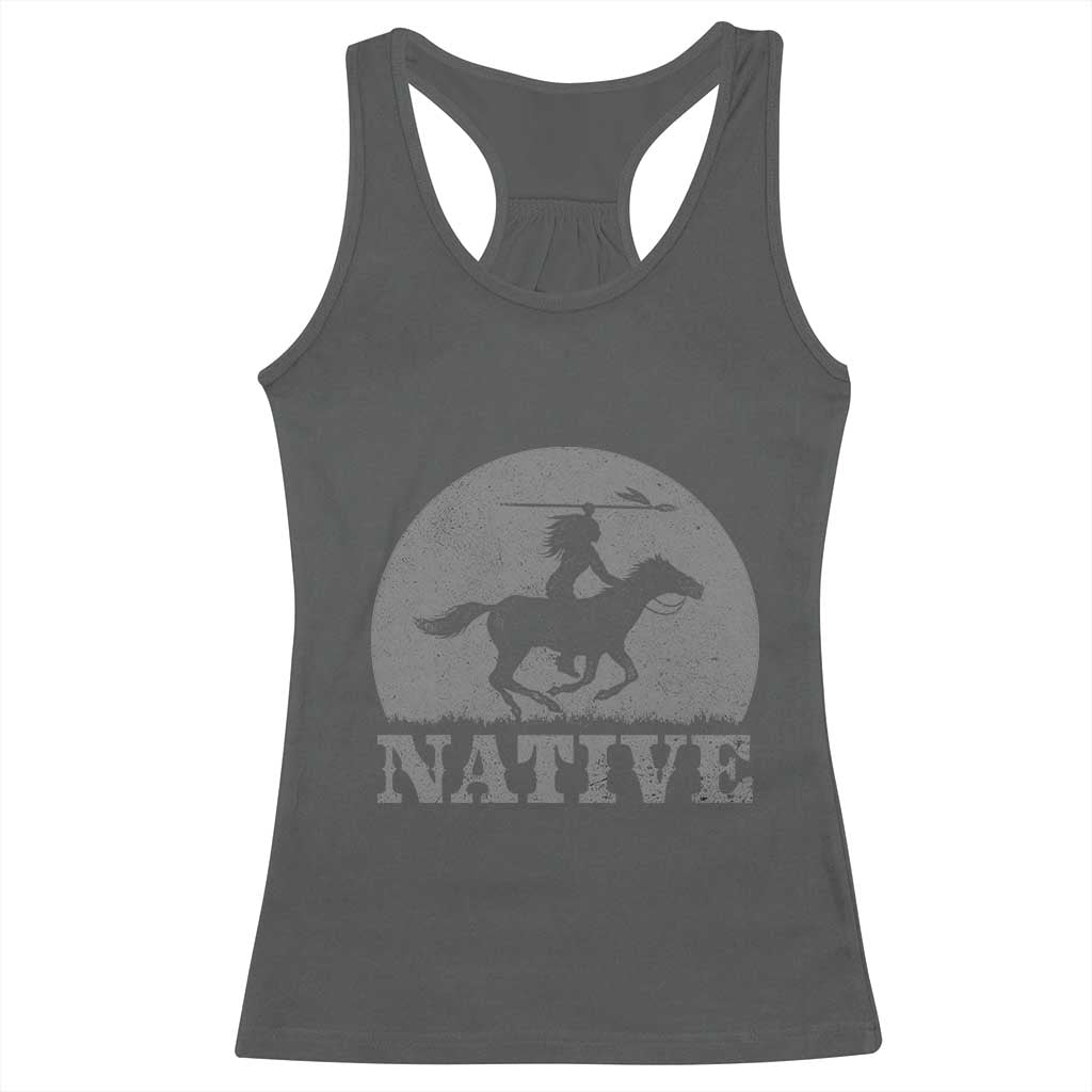 Northwest Native American Knight Pride Mountain Warrior Racerback Tank Top