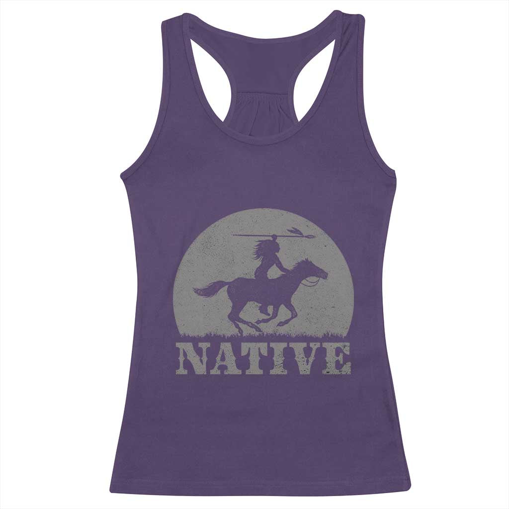 Northwest Native American Knight Pride Mountain Warrior Racerback Tank Top