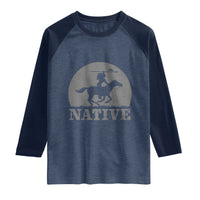 Northwest Native American Knight Pride Mountain Warrior Raglan Shirt
