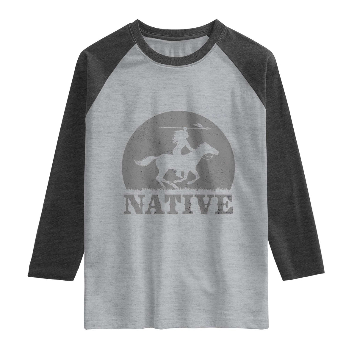 Northwest Native American Knight Pride Mountain Warrior Raglan Shirt