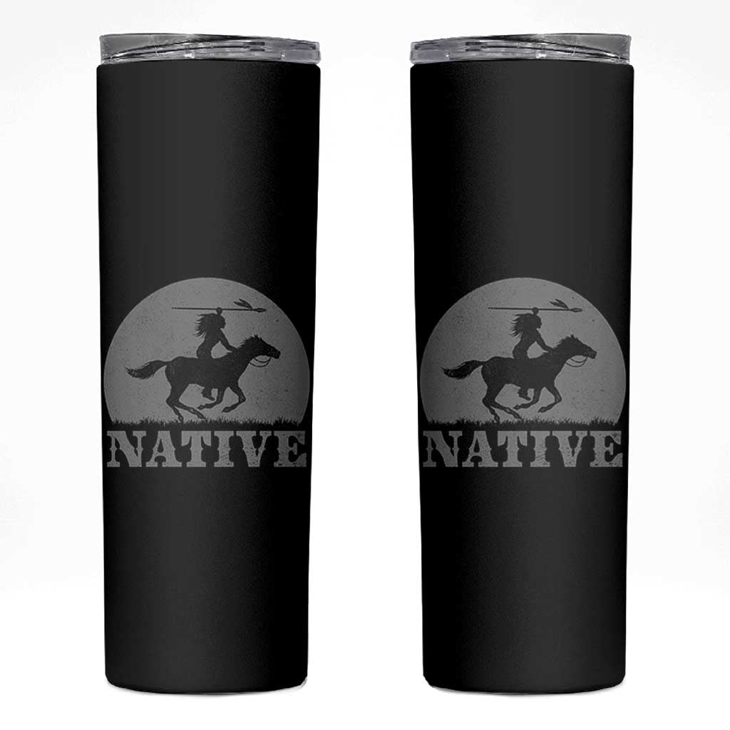 Northwest Native American Knight Pride Mountain Warrior Skinny Tumbler