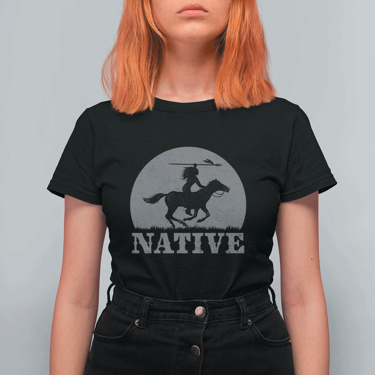 Northwest Native American Knight Pride Mountain Warrior T Shirt For Women