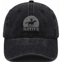 Northwest Native American Knight Pride Mountain Warrior Washed Cotton Baseball Cap