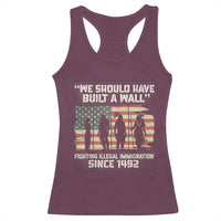 We Should Have Built A Wall Fighting Illegal Immigration Racerback Tank Top Native American Indian Pride