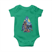 Native American Arrowhead Hunter Starry Night Baby Onesie
