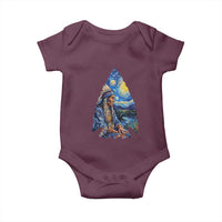 Native American Arrowhead Hunter Starry Night Baby Onesie