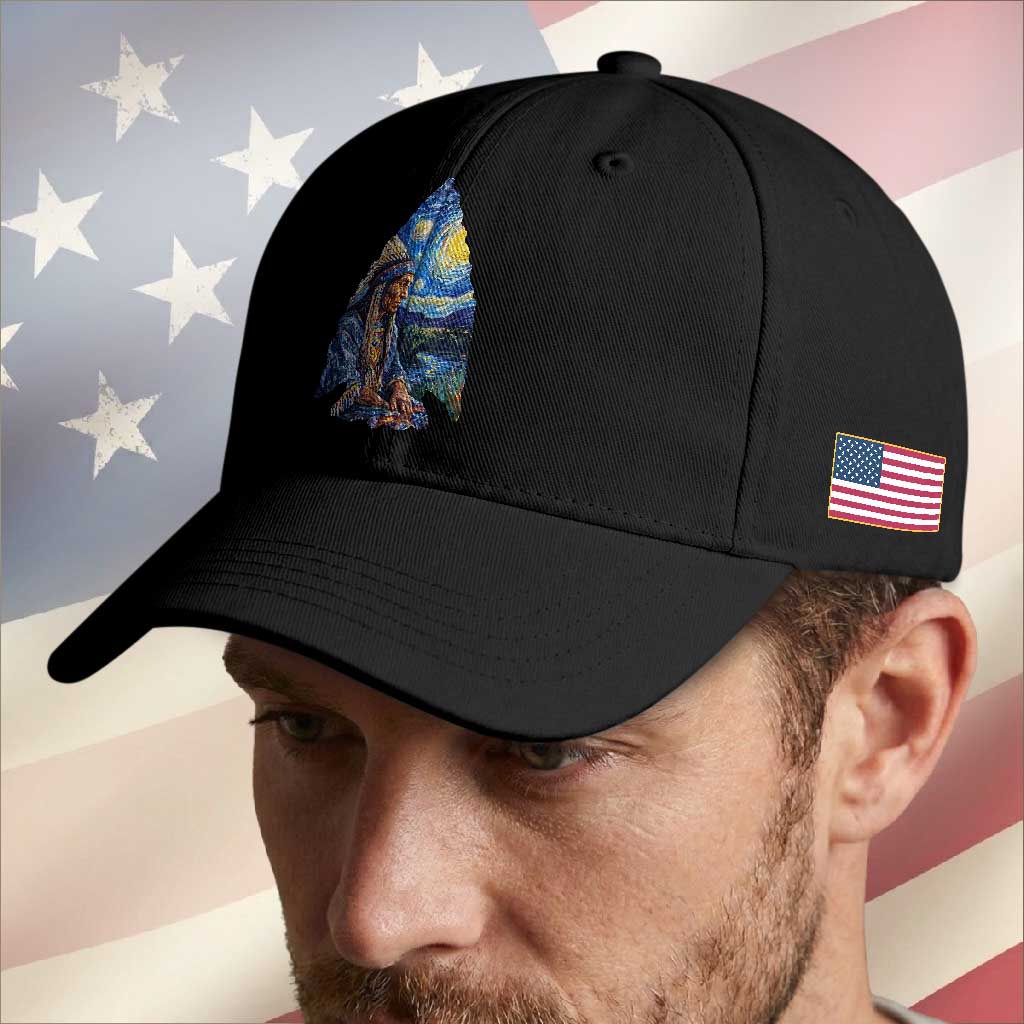 Native American Arrowhead Hunter Starry Night Baseball Cap