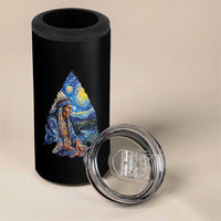 Native American Arrowhead Hunter Starry Night 4 in 1 Can Cooler Tumbler