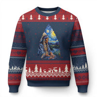 Native American Arrowhead Hunter Starry Night Ugly Christmas Sweater
