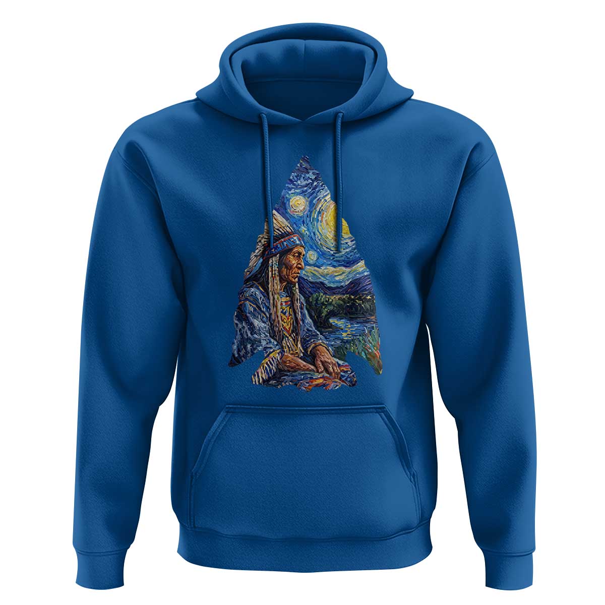 Native American Arrowhead Hunter Starry Night Hoodie