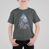 Native American Arrowhead Hunter Starry Night T Shirt For Kid