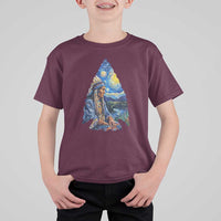 Native American Arrowhead Hunter Starry Night T Shirt For Kid