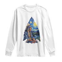 Native American Arrowhead Hunter Starry Night Long Sleeve Shirt