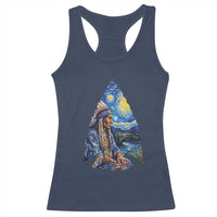 Native American Arrowhead Hunter Starry Night Racerback Tank Top