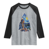 Native American Arrowhead Hunter Starry Night Raglan Shirt