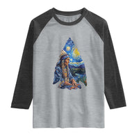 Native American Arrowhead Hunter Starry Night Raglan Shirt