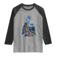 Native American Arrowhead Hunter Starry Night Raglan Shirt