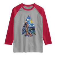 Native American Arrowhead Hunter Starry Night Raglan Shirt