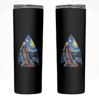 Native American Arrowhead Hunter Starry Night Skinny Tumbler