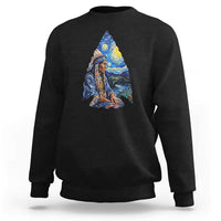 Native American Arrowhead Hunter Starry Night Sweatshirt