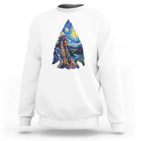 Native American Arrowhead Hunter Starry Night Sweatshirt