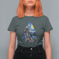 Native American Arrowhead Hunter Starry Night T Shirt For Women