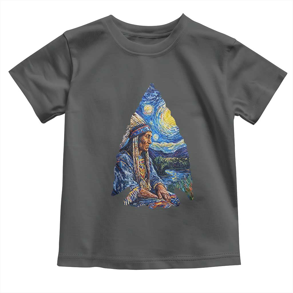 Native American Arrowhead Hunter Starry Night Toddler T Shirt