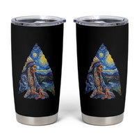 Native American Arrowhead Hunter Starry Night Tumbler Cup