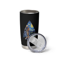Native American Arrowhead Hunter Starry Night Tumbler Cup