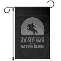 Never Underestimate An Old Man Native American Warrior Garden Flag