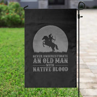 Never Underestimate An Old Man Native American Warrior Garden Flag