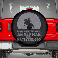 Never Underestimate An Old Man Native American Warrior Spare Tire Cover