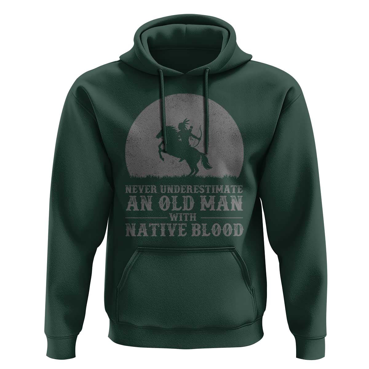 Never Underestimate An Old Man Native American Warrior Hoodie