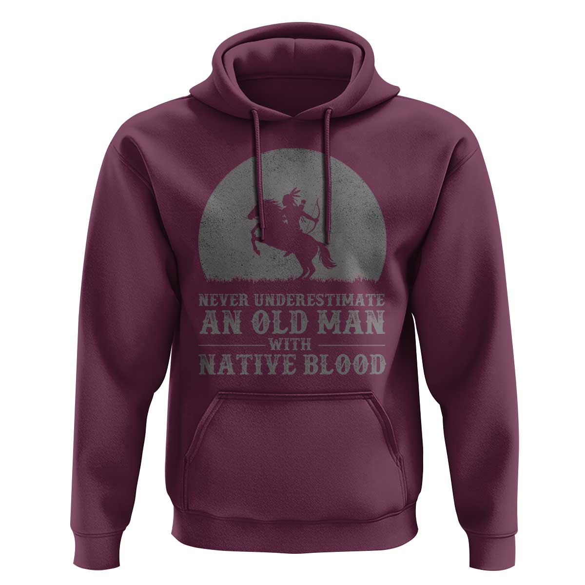 Never Underestimate An Old Man Native American Warrior Hoodie