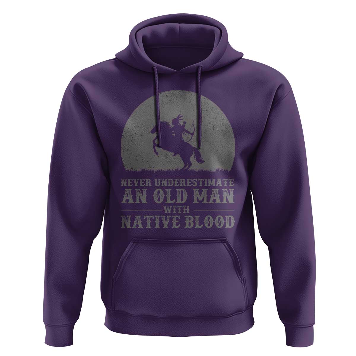 Never Underestimate An Old Man Native American Warrior Hoodie