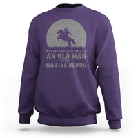 Never Underestimate An Old Man Native American Warrior Sweatshirt