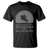 Never Underestimate An Old Man Native American Warrior T Shirt