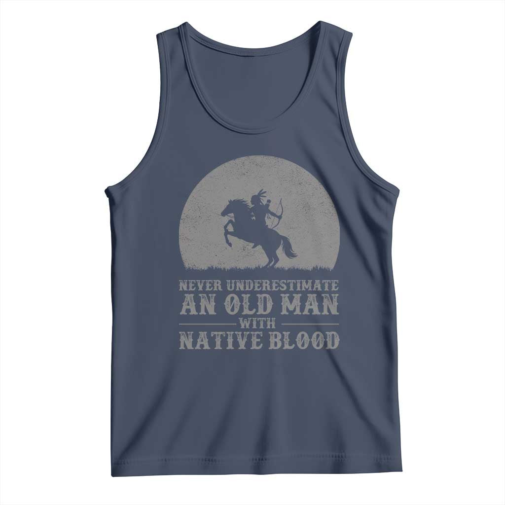 Never Underestimate An Old Man Native American Warrior Tank Top