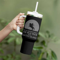 Never Underestimate An Old Man Native American Warrior Tumbler With Handle