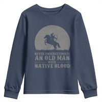 Never Underestimate An Old Man Native American Warrior Youth Sweatshirt