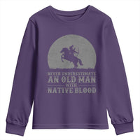 Never Underestimate An Old Man Native American Warrior Youth Sweatshirt
