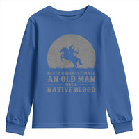 Never Underestimate An Old Man Native American Warrior Youth Sweatshirt