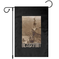 Blackfoot Native American Indians At Glacier National Park Garden Flag