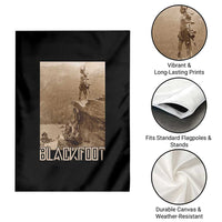 Blackfoot Native American Indians At Glacier National Park Garden Flag