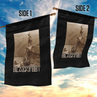 Blackfoot Native American Indians At Glacier National Park Garden Flag