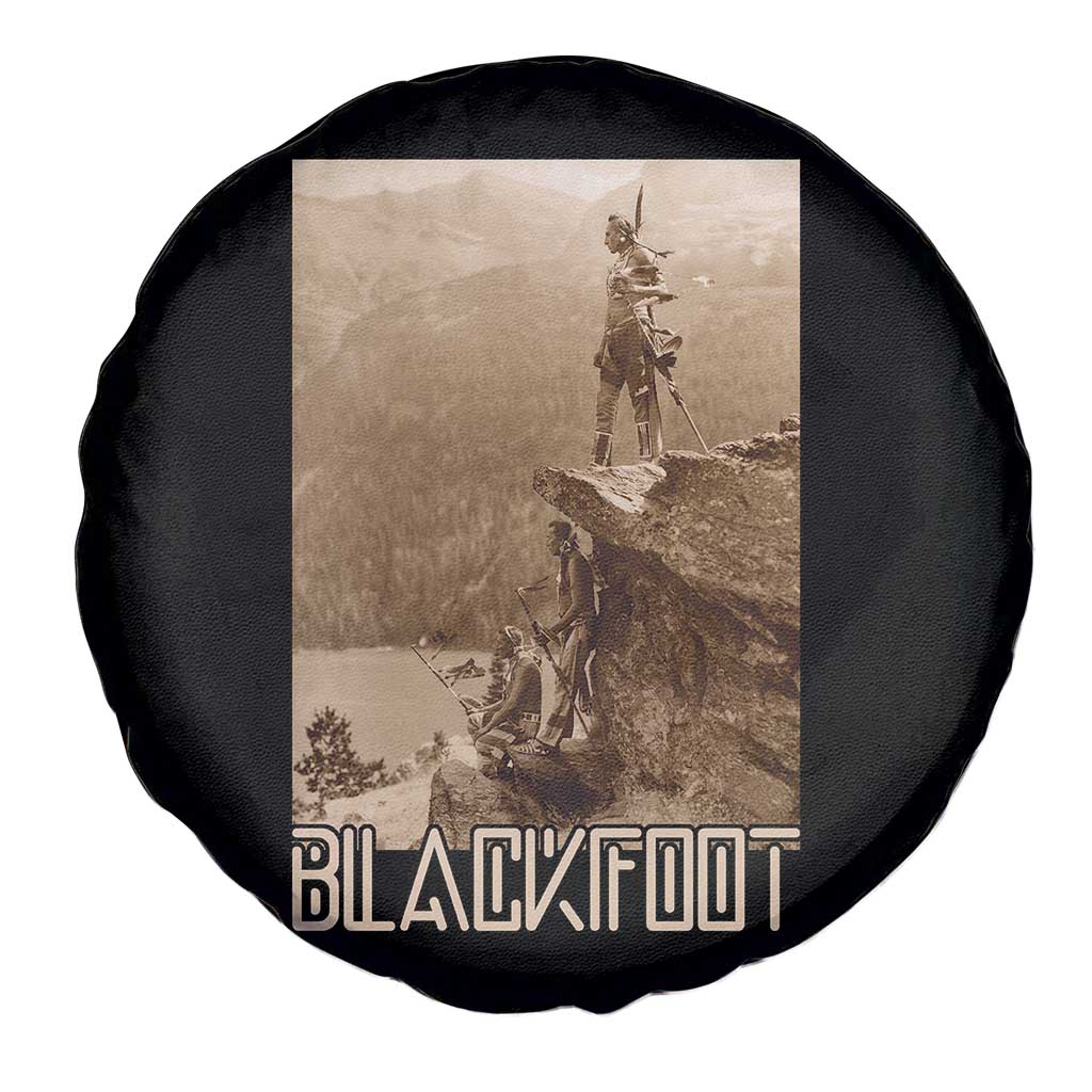 Blackfoot Native American Indians At Glacier National Park Spare Tire Cover