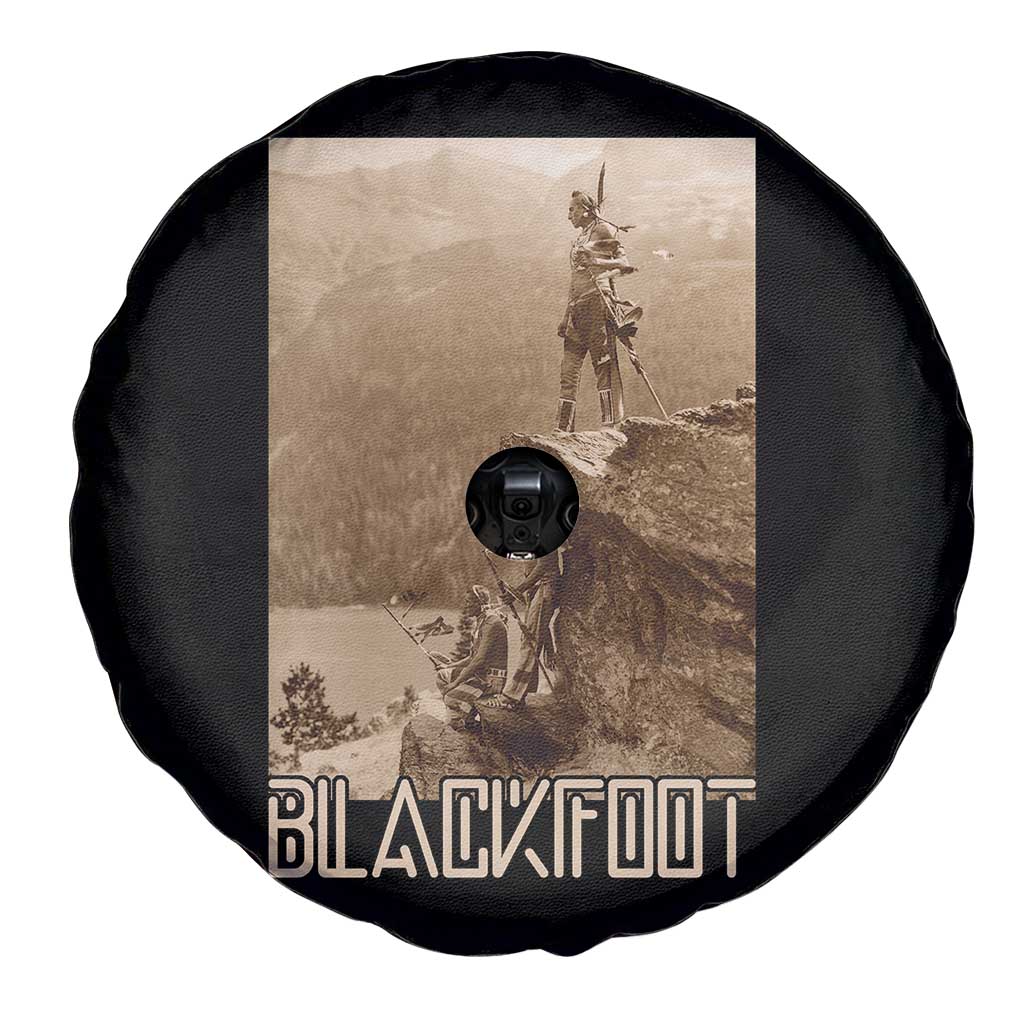 Blackfoot Native American Indians At Glacier National Park Spare Tire Cover