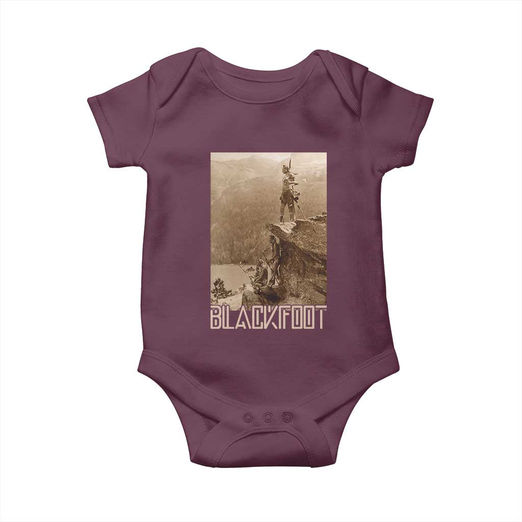 Blackfoot Native American Indians At Glacier National Park Baby Onesie