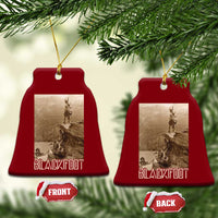Blackfoot Native American Indians At Glacier National Park Ceramic Ornament