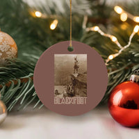 Blackfoot Native American Indians At Glacier National Park Ceramic Ornament